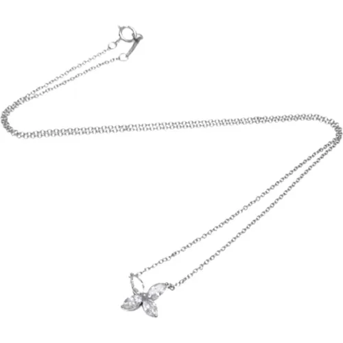 Pre-owned Jewellery, female, , Size: ONE SIZE Pre-owned Platinum necklaces - Tiffany & Co. Pre-owned - Modalova