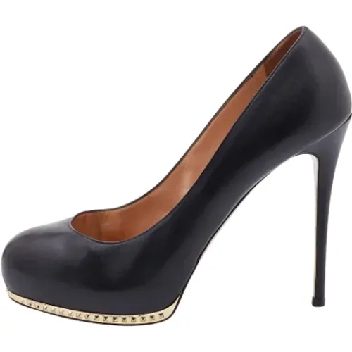 Pre-owned Leather heels , female, Sizes: 5 1/2 UK - Valentino Vintage - Modalova