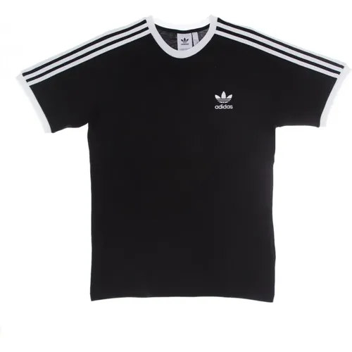 Stripes Tee - Schwarzes Streetwear , Herren, Größe: XL - Adidas - Modalova