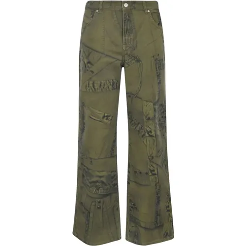 Womens Clothing Trousers Militare Nero Ss24 , female, Sizes: XS, S, M - Blumarine - Modalova