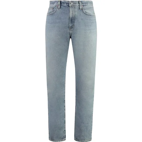 Tapered Fit Jeans mit Metall-Details , Herren, Größe: W31 - Agolde - Modalova