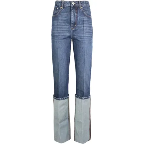 High Waist Slim Fit Blaue Jeans - SPORTMAX - Modalova