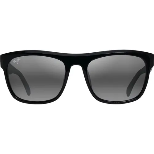 Men's Square Acetate Sunglasses with Dual Gradient Mirror Lenses , male, Sizes: 56 MM - Maui Jim - Modalova