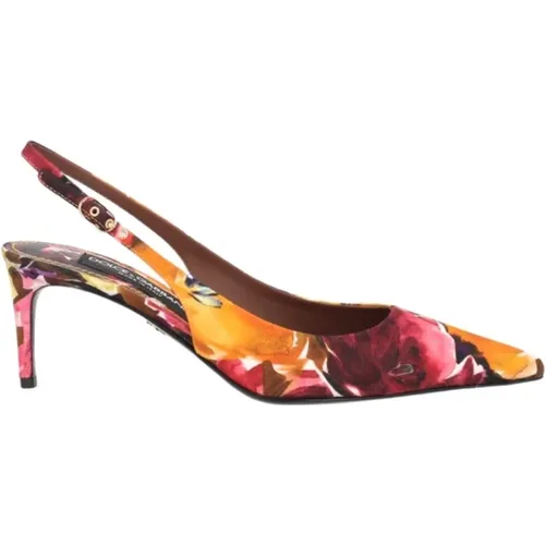 With Heel MultiColour , female, Sizes: 3 1/2 UK, 7 UK, 4 UK, 6 1/2 UK, 6 UK, 5 1/2 UK, 7 1/2 UK, 4 1/2 UK - Dolce & Gabbana - Modalova