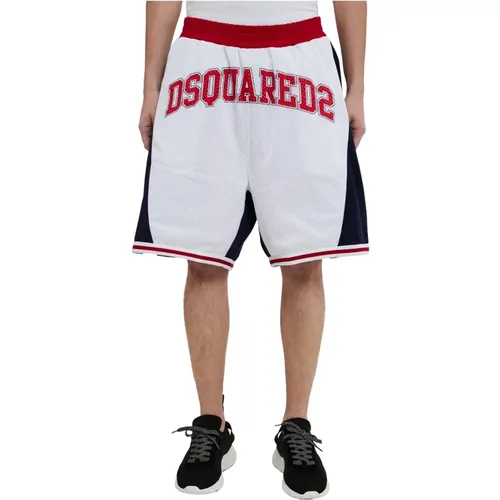 Color Block Bermuda Shorts , male, Sizes: L - Dsquared2 - Modalova