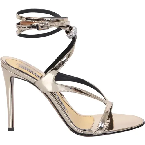 Gold Metallic Smila Sandals , female, Sizes: 4 UK, 7 UK, 6 UK, 3 UK - Alexandre Vauthier - Modalova