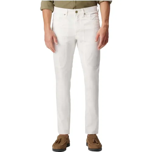 Chinos, male, , Size: W38 Zip Button Trousers Men - Jeckerson - Modalova