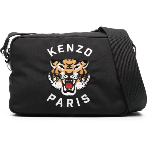 Varsity Shoulder Bag with Embroidered Logos , unisex, Sizes: ONE SIZE - Kenzo - Modalova