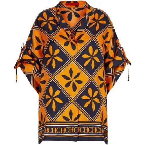 Blouses, female, , Size: XS Oversized Silk Twill Blouse - Carolina Herrera - Modalova