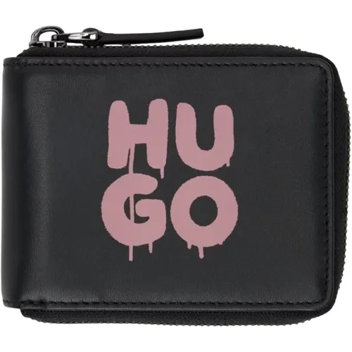 Niko Logo Zip Wallet , male, Sizes: ONE SIZE - Hugo Boss - Modalova