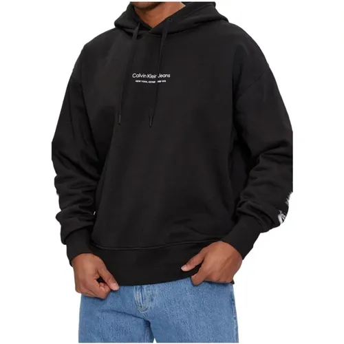 Illusion Logo Hoodie , male, Sizes: 2XL, XL - Calvin Klein - Modalova