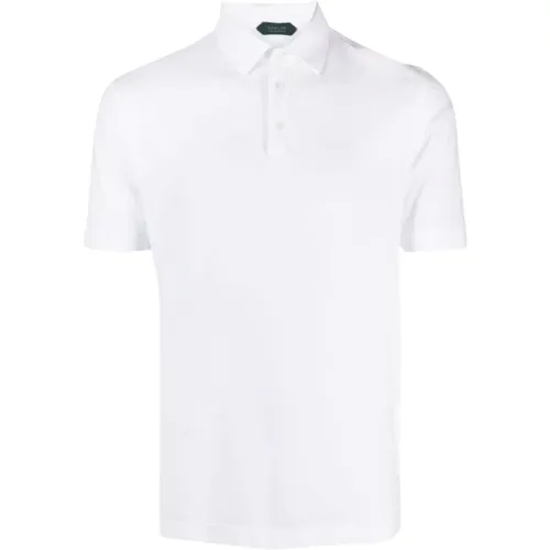 Weißes Polo Ice Cotton T-Shirts , Herren, Größe: XL - Zanone - Modalova