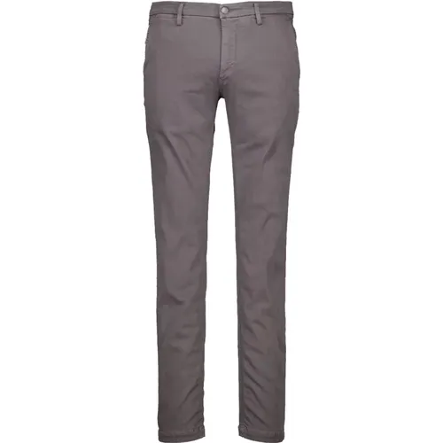 Chinos, male, , Size: W36 L34 Hyperflex Stretch Jeans in Anthracite - Replay - Modalova