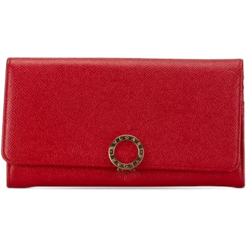 Pre-owned Wallets, female, , Size: ONE SIZE Pre-owned Leather wallets - Bvlgari Vintage - Modalova