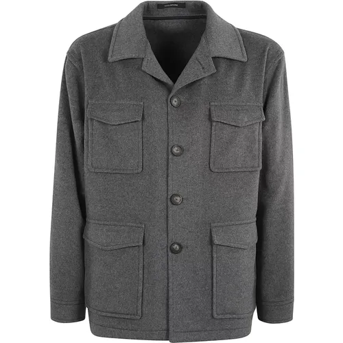 Men's Clothing Outerwear Grigio Silver Aw24 , male, Sizes: M, S, XL - Tagliatore - Modalova