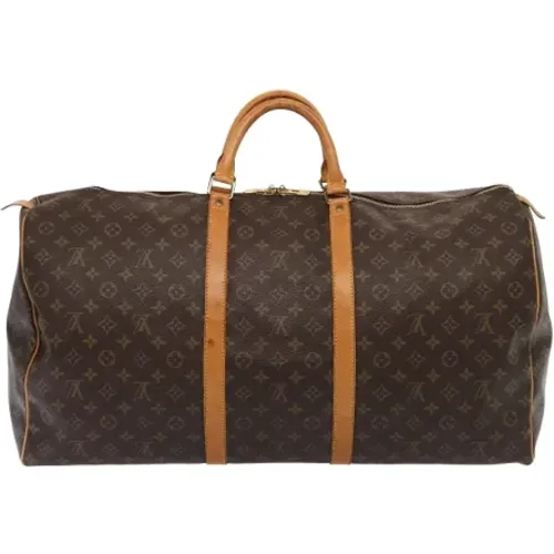 Pre-owned Weekend Bags, female, , Size: ONE SIZE Pre-owned Canvas travel-bags - Louis Vuitton Vintage - Modalova