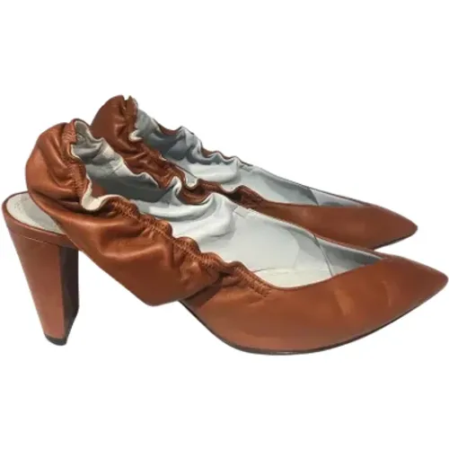 Pre-owned Leather heels , female, Sizes: 7 UK - Celine Vintage - Modalova