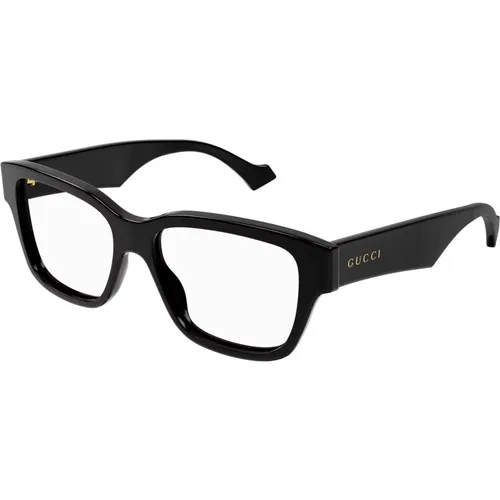 Schwarze Brillengestelle , unisex, Größe: 52 MM - Gucci - Modalova