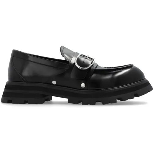 Leather Buckle Sandals , male, Sizes: 6 UK, 8 UK, 9 UK, 7 UK, 10 UK - alexander mcqueen - Modalova