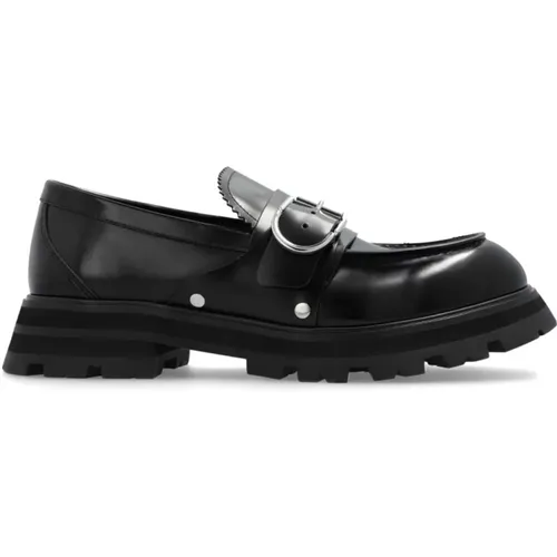 Leather Buckle Sandals , male, Sizes: 8 UK, 9 UK, 7 UK, 10 UK - alexander mcqueen - Modalova