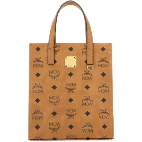 Printed canvas shopping bag , female, Sizes: ONE SIZE - MCM - Modalova