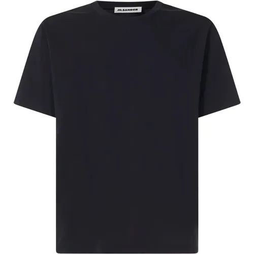 Navy Crewneck T-shirts and Polos , male, Sizes: XL, S, M - Jil Sander - Modalova
