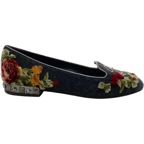 Pre-owned Flats, female, , Size: 6 US Canvas Flats - Dolce & Gabbana Pre-owned - Modalova