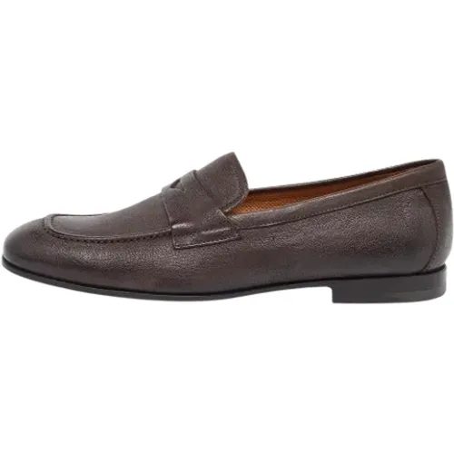 Pre-owned Flats, male, , Size: 6 US Pre-owned Leather flats - Armani Pre-owned - Modalova