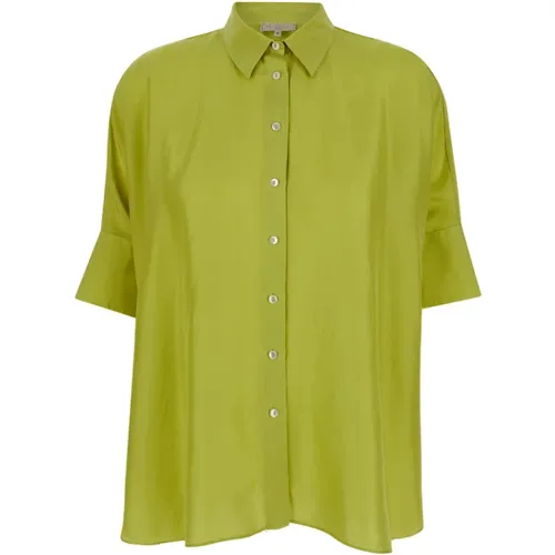 Bassano Short Sleeves Shirt , female, Sizes: S, M - Antonelli Firenze - Modalova