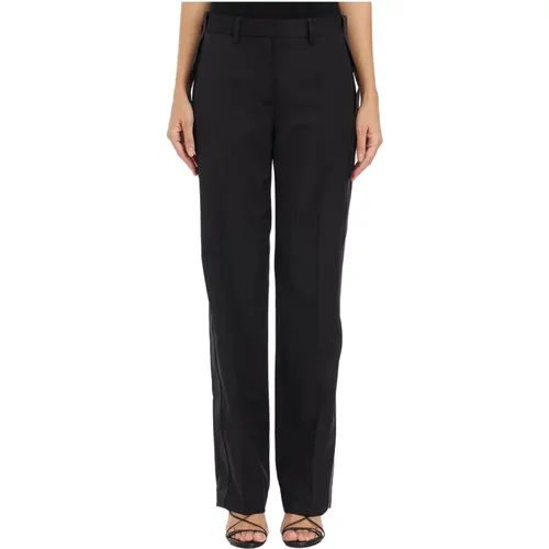 Straight Trousers, female, , Size: 2XS Relaxed Wool Pants - Helmut Lang - Modalova