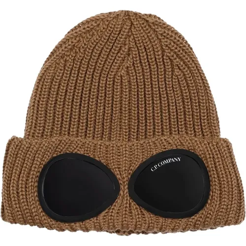 Beanies, male, , Size: ONE SIZE Wool Goggle Beanie Hat - C.P. Company - Modalova