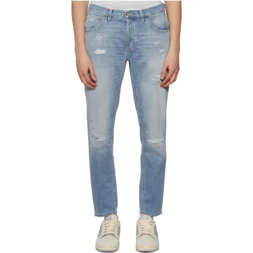 Denim Jeans für einen Hellen Look , Herren, Größe: W32 - Dondup - Modalova