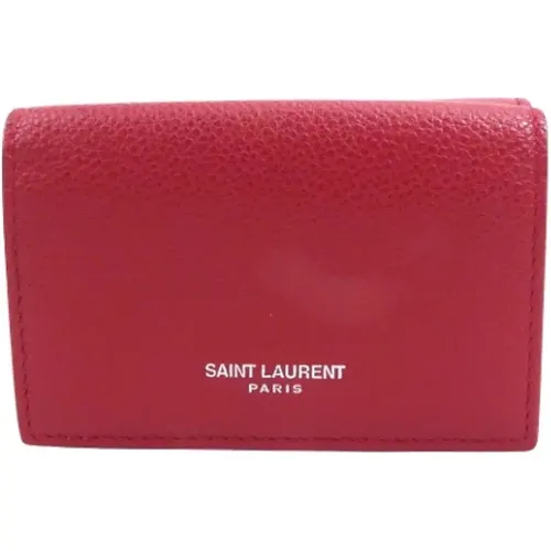 Pre-owned Wallets, female, , Size: ONE SIZE Pre-owned Leather wallets - Yves Saint Laurent Vintage - Modalova