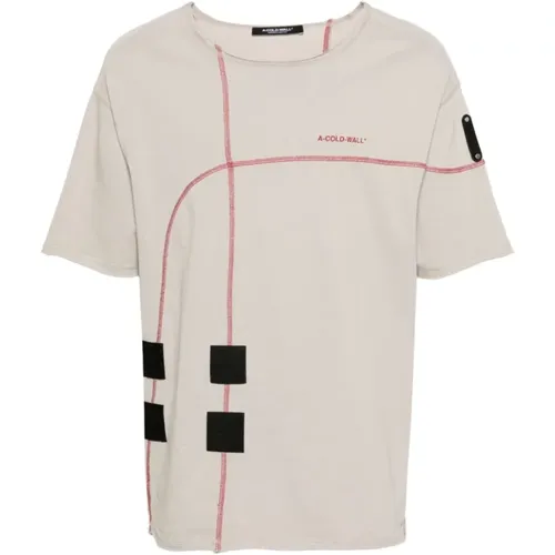 Nahtdetail Streetwear T-Shirt , Herren, Größe: L - A-Cold-Wall - Modalova
