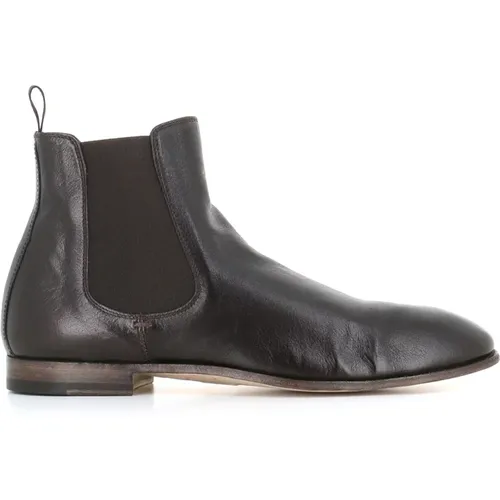 Chelsea Boots, male, , Size: 8 US Dark Flat Shoes - Officine Creative - Modalova