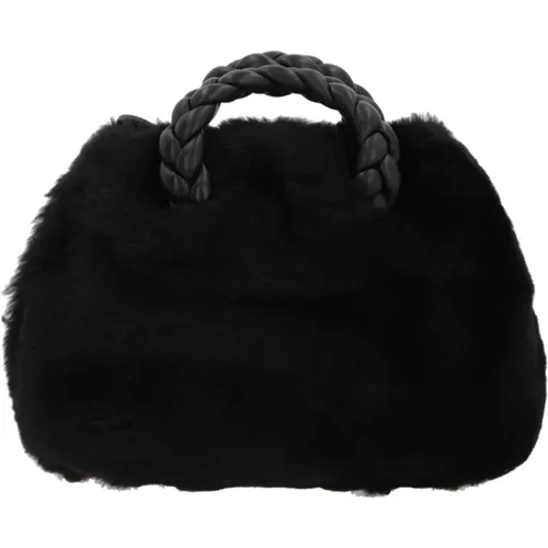 Shearling Shoulder Bag , female, Sizes: ONE SIZE - Hereu - Modalova