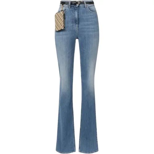 Boot-cut Jeans , female, Sizes: W28, W30, W29, W26, W27 - Elisabetta Franchi - Modalova