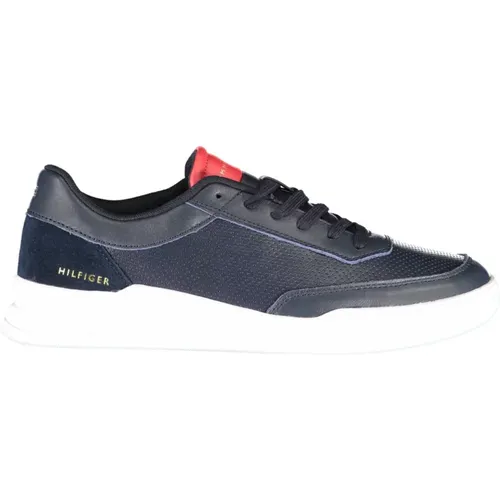 Blaue Sportliche Schnürschuhe mit Logo , Herren, Größe: 42 EU - Tommy Hilfiger - Modalova