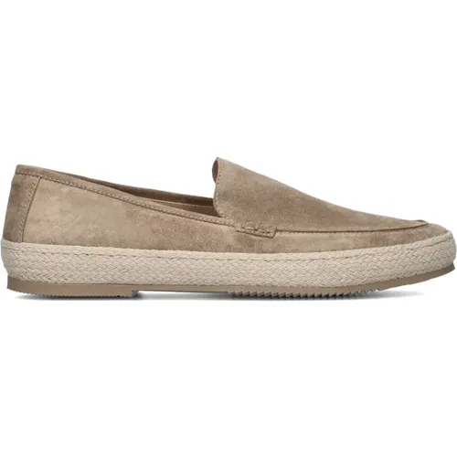 Taupe Wildleder Slip-On Schuhe,Blaue Wildleder Slip-On Schuhe Lord-251 - Stefano Lauran - Modalova