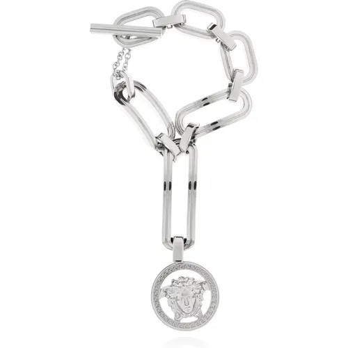 Bracelets, unisex, , Size: ONE SIZE Bracelet with application - Versace - Modalova