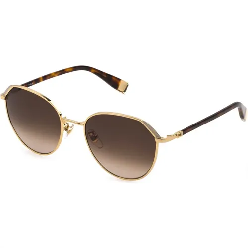 Rose Gold Sunglasses Gradient Lens , female, Sizes: 54 MM - Furla - Modalova