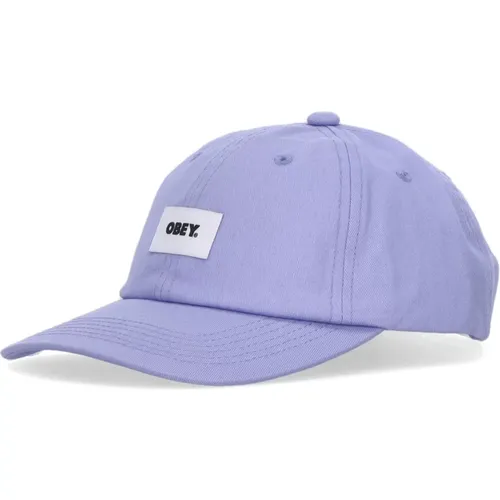 Caps, male, , Size: ONE SIZE Digital Violet Curved Visor Cap - Obey - Modalova