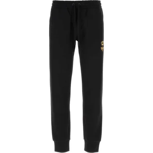 Schwarze Baumwollmischung Joggers, Stilvolles Upgrade , Herren, Größe: L - Dolce & Gabbana - Modalova