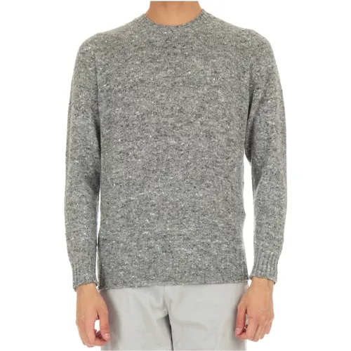 Grey Wool-Cashmere Sweater , male, Sizes: 2XL - Drumohr - Modalova