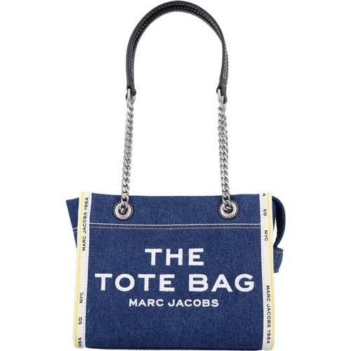 Denim Chain Small Tote Bag , Damen, Größe: ONE Size - Marc Jacobs - Modalova