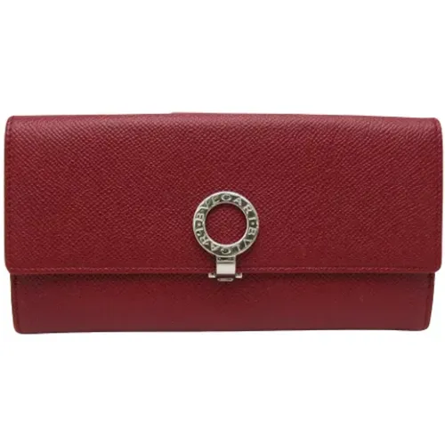 Pre-owned Wallets, female, , Size: ONE SIZE Pre-owned Leather wallets - Bvlgari Vintage - Modalova