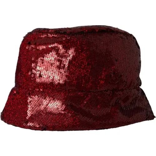 Hats, male, , Size: 60 CM Sequined Bucket Hat - Dolce & Gabbana - Modalova