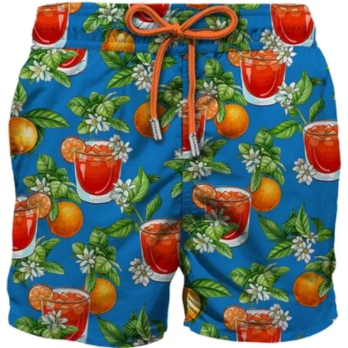 Beachwear, male, , Size: L Retro Swim Trunks - MC2 Saint Barth - Modalova