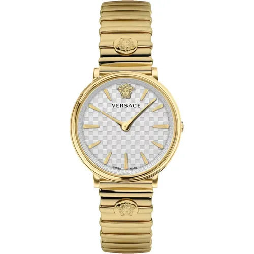 V-Circle Gold Edelstahl Uhr Versace - Versace - Modalova