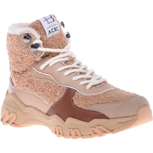 Trainers in beige eco-leather , Damen, Größe: 38 EU - Baldinini - Modalova